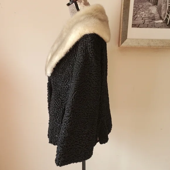 Vintage Grandmacpre Cozy Labelle Fine Furs Mink Boucle Jacket. M/L - Picture 2 of 10